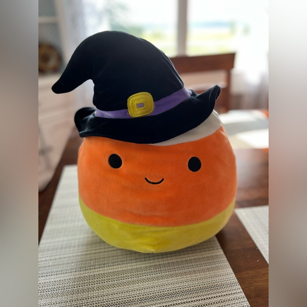 Candy Corn Squishmallow.  Halloween‎